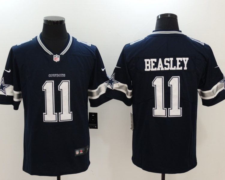 Men's Dallas Cowboys Cole Beasley #11 Navy Jersey