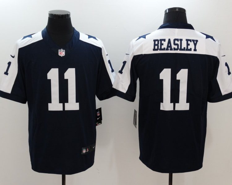 Men's Dallas Cowboys Cole Beasley #11 Navy Jersey