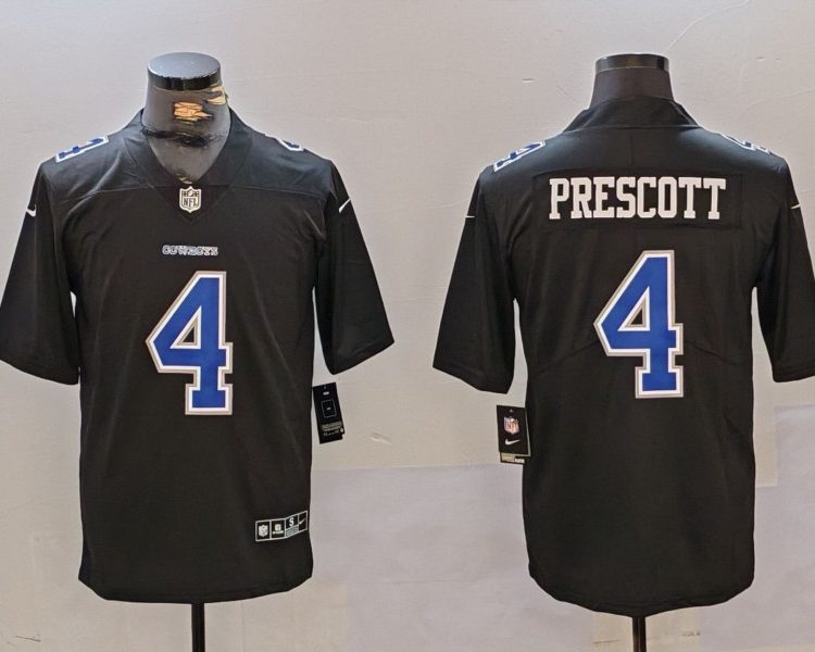 Men's Dallas Cowboys Dak Prescott Black Jersey