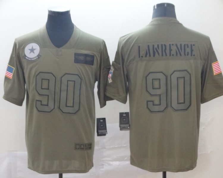 Men's Dallas Cowboys DeMarcus Lawrence #90 Brown Jersey