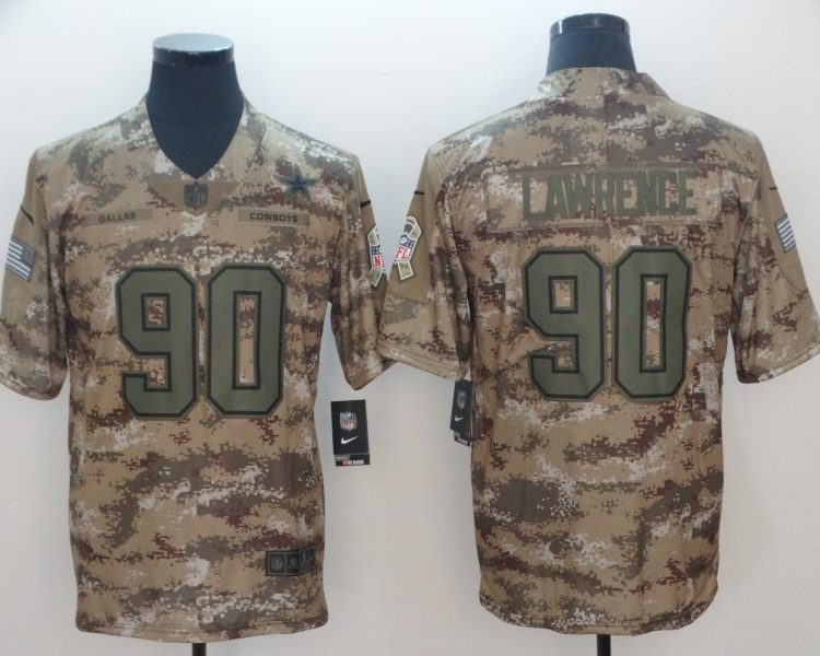 Men's Dallas Cowboys DeMarcus Lawrence #90 Camouflage Jersey