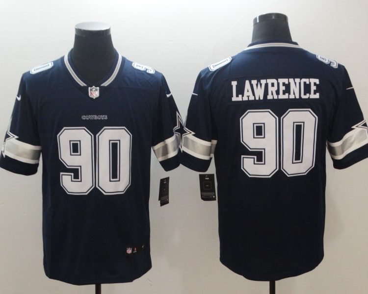 Men's Dallas Cowboys DeMarcus Lawrence #90 Navy Jersey