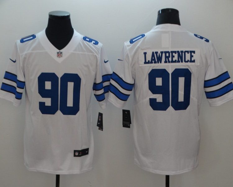 Men's Dallas Cowboys DeMarcus Lawrence #90 White Jersey