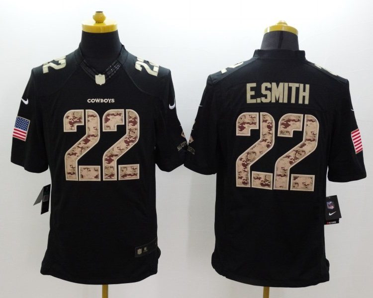 Men's Dallas Cowboys Emmitt Smith #22 Black Jersey