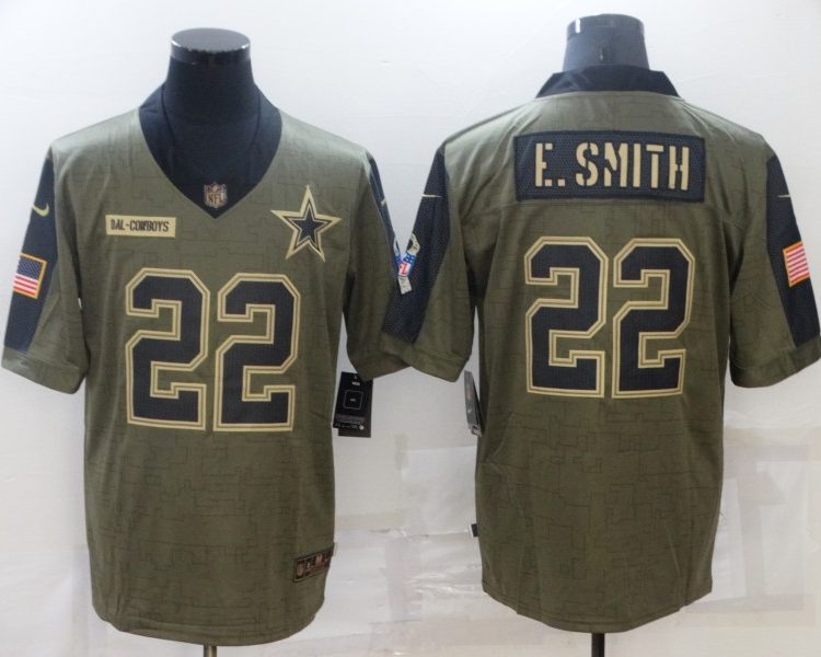 Men's Dallas Cowboys Emmitt Smith #22 Brown Jersey