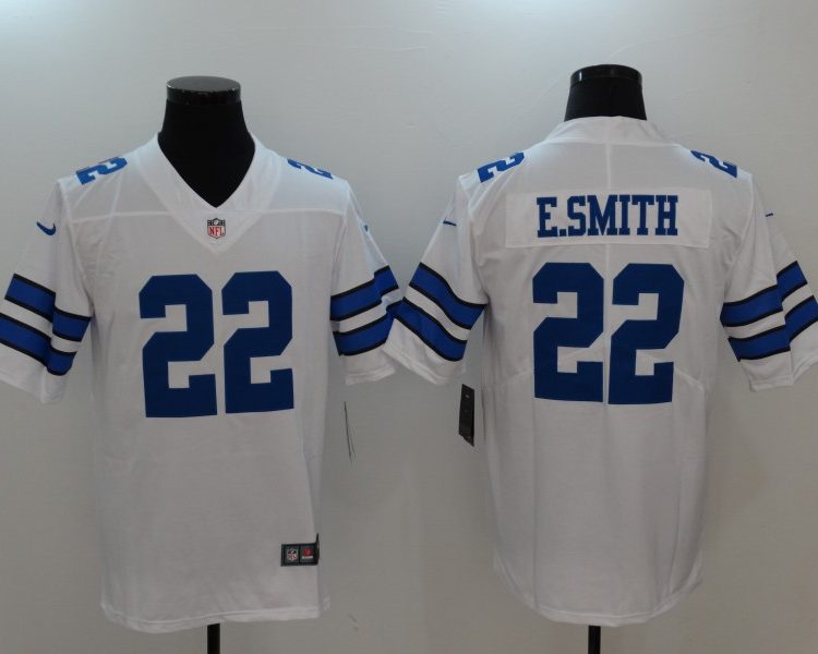 Men's Dallas Cowboys Emmitt Smith #22 White Jersey