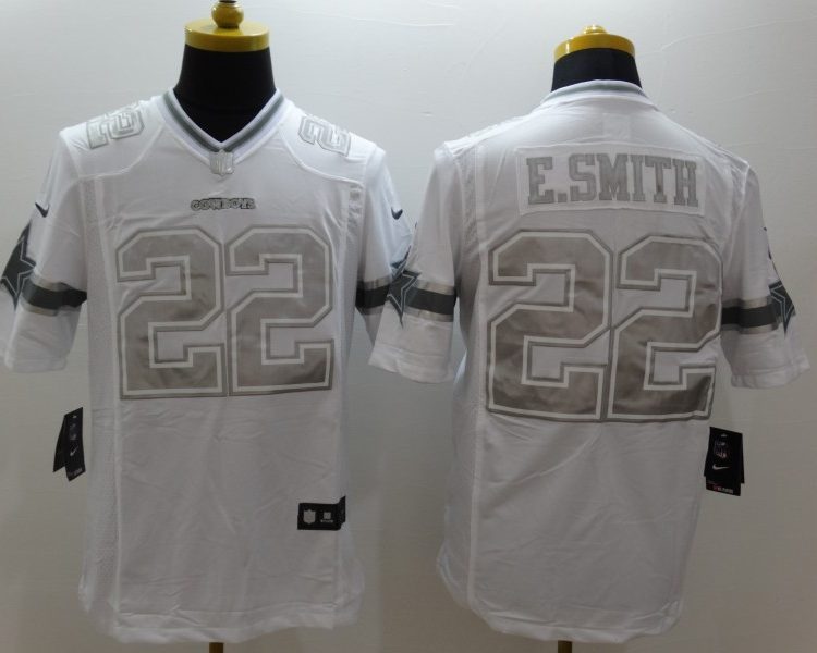 Men's Dallas Cowboys Emmitt Smith #22 White Jersey
