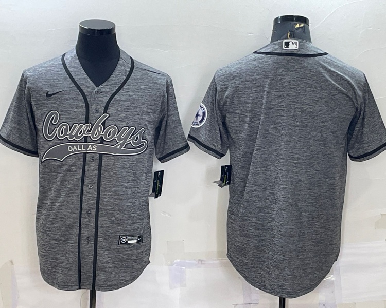 Men's Dallas Cowboys Gray Blank Jersey