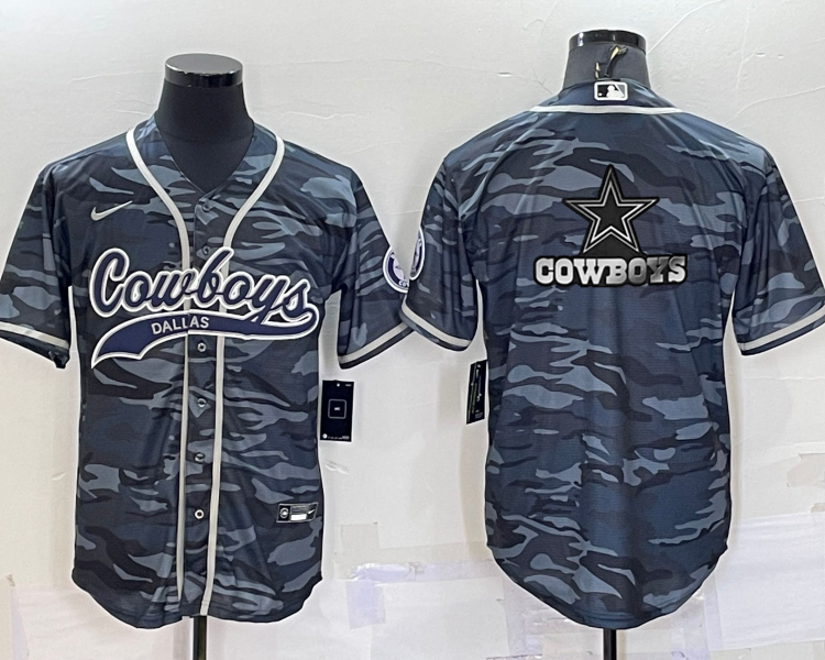 Men's Dallas Cowboys Grey Camouflage Jersey