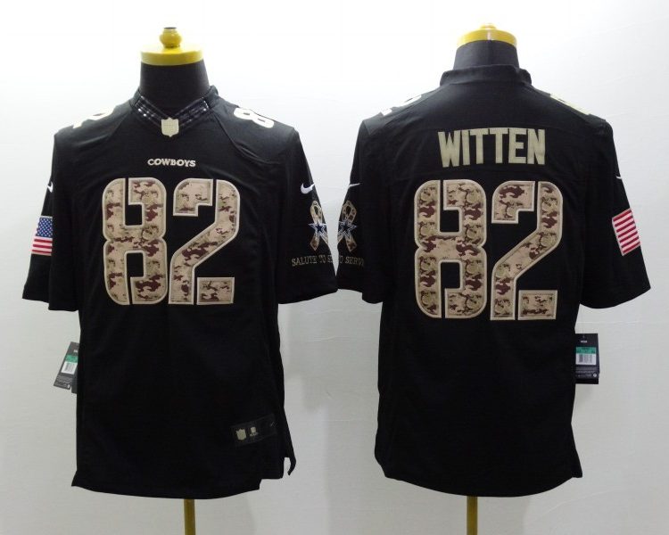 Men's Dallas Cowboys Jason Witten #82 Black Jersey