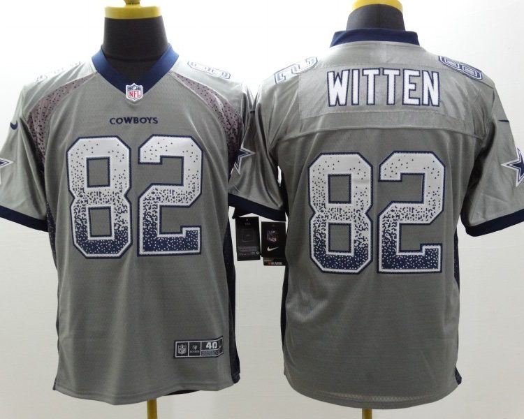 Men's Dallas Cowboys Jason Witten #82 Gray Jersey