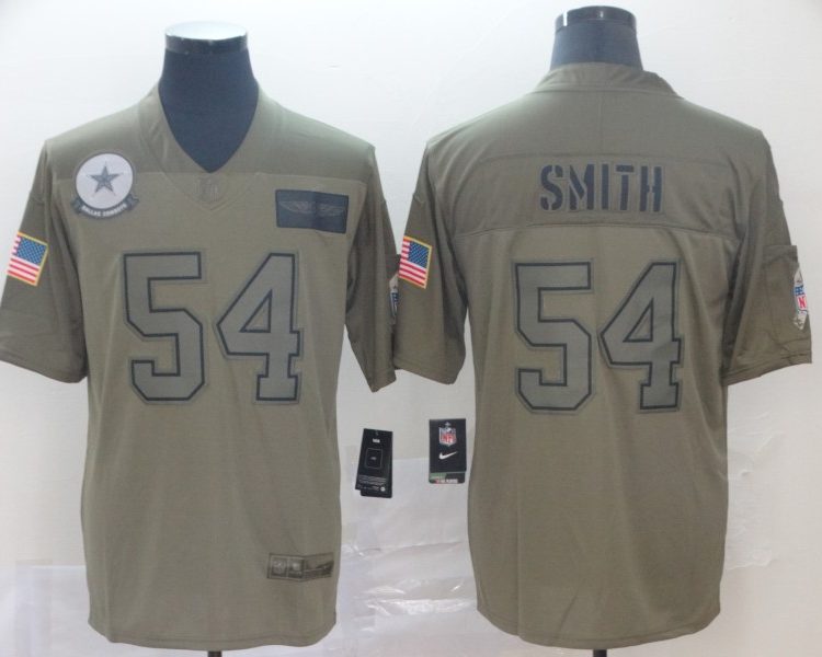 Men's Dallas Cowboys Jaylon Smith #54 Brown Jersey