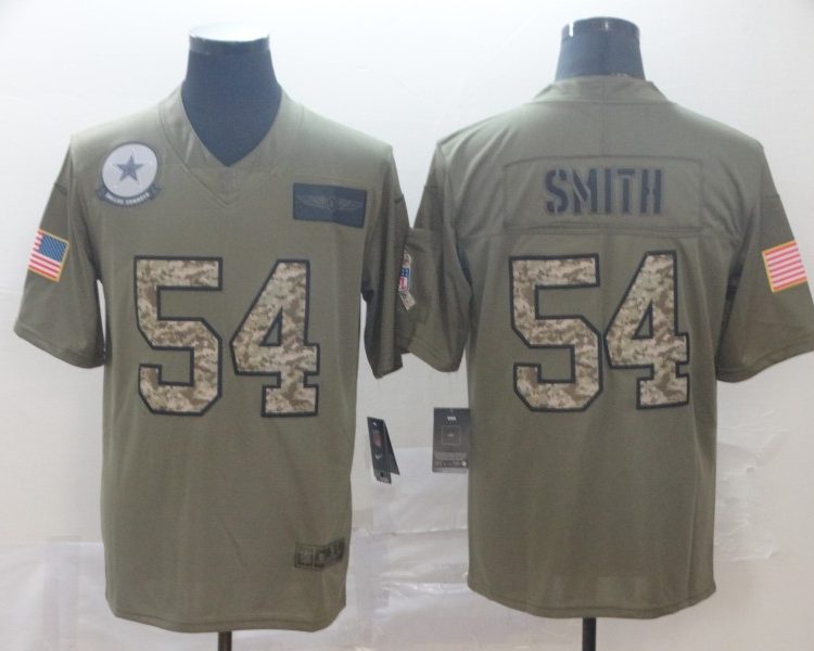 Men's Dallas Cowboys Jaylon Smith #54 Brown Jersey