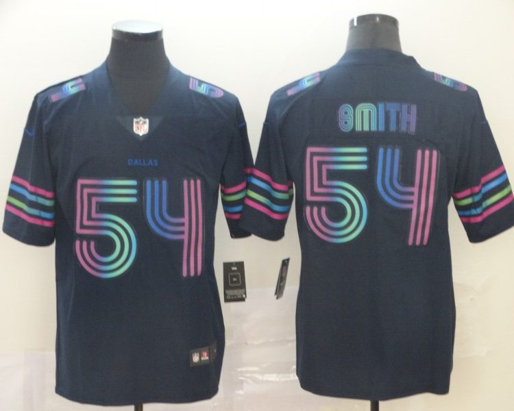Men's Dallas Cowboys Jaylon Smith #54 Navy City Edition Jersey