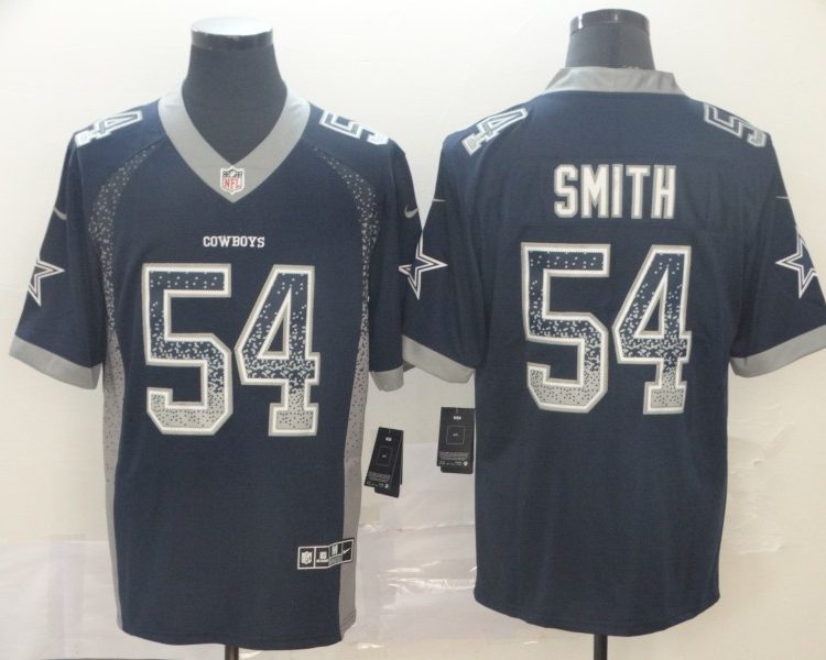 Men's Dallas Cowboys Jaylon Smith #54 Navy Jersey