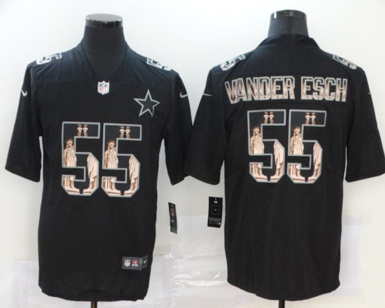 Men's Dallas Cowboys Leighton Vander Esch #55 Black Jersey