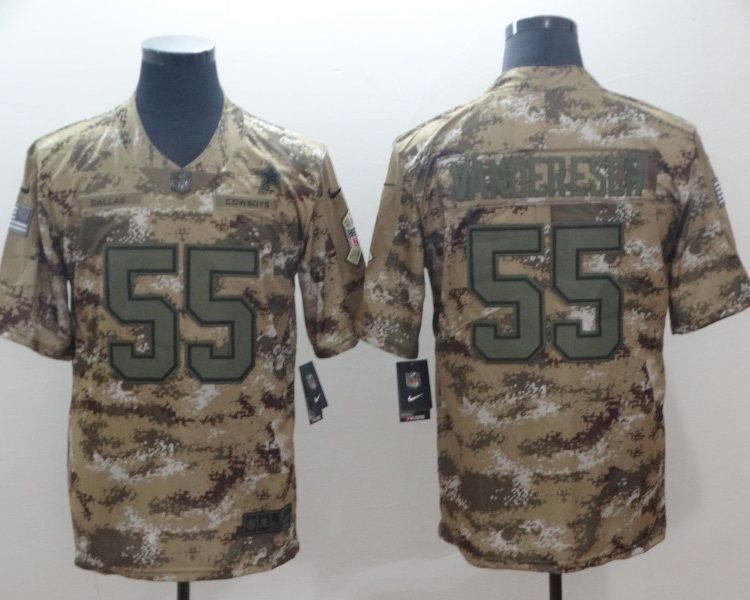 Men's Dallas Cowboys Leighton Vander Esch #55 Camouflage Jersey