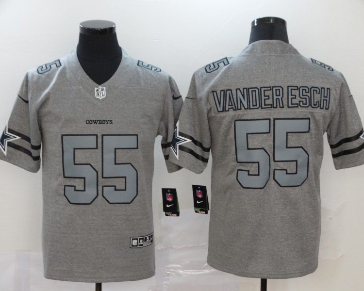 Men's Dallas Cowboys Leighton Vander Esch #55 Gray Jersey