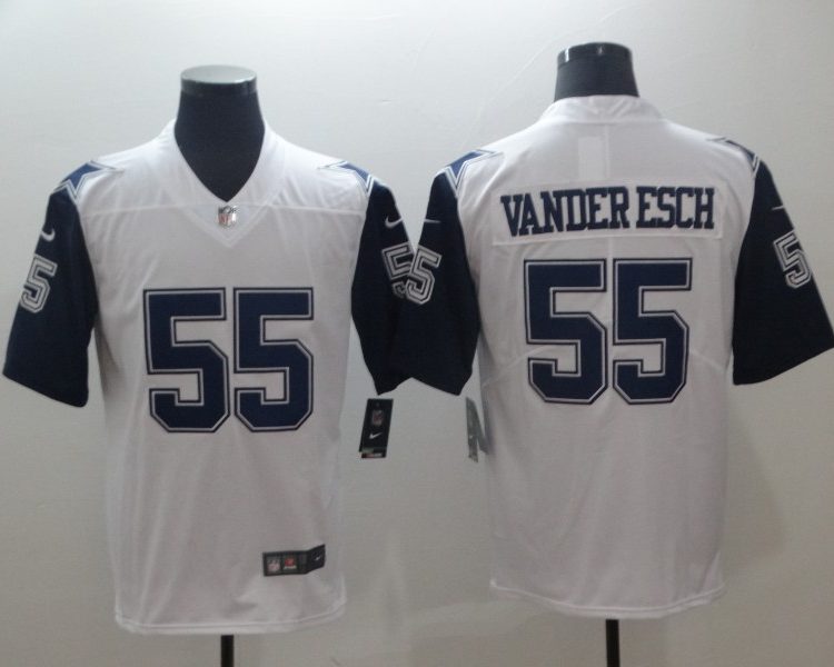 Men's Dallas Cowboys Leighton Vander Esch #55 White Jersey
