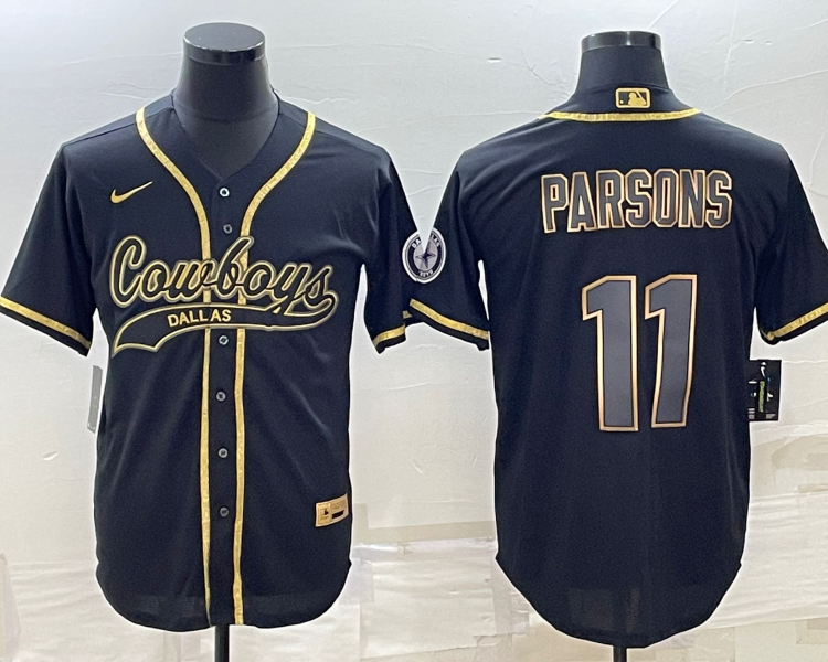 Men's Dallas Cowboys Micah Parsons #11 Black Jersey Joint Edition