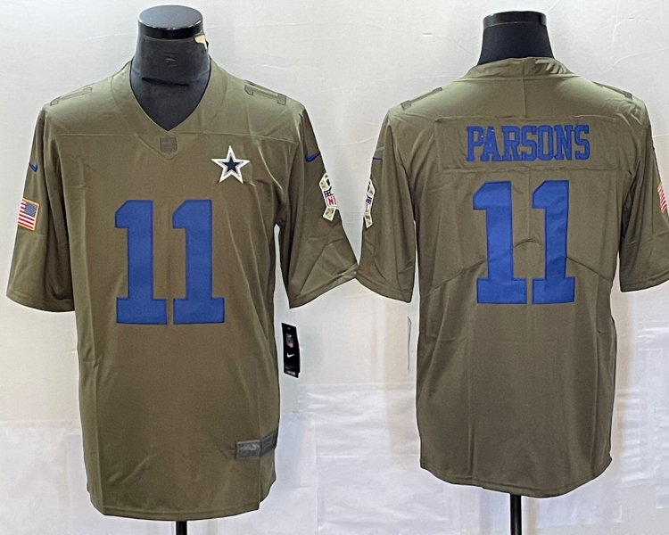 Men's Dallas Cowboys Micah Parsons #11 Brown Jersey