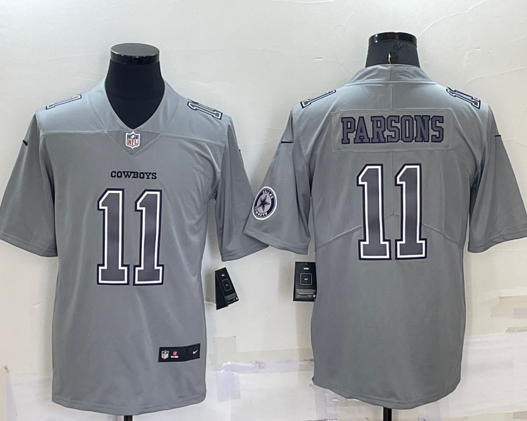 Men's Dallas Cowboys Micah Parsons #11 Gray Atmosphere Jersey