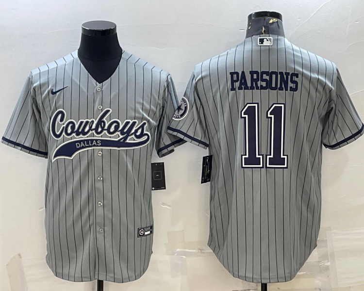 Men's Dallas Cowboys Micah Parsons #11 Gray Jersey Joint Edition