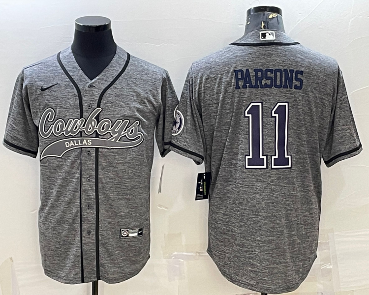 Men's Dallas Cowboys Micah Parsons #11 Gray Jersey Joint Edition
