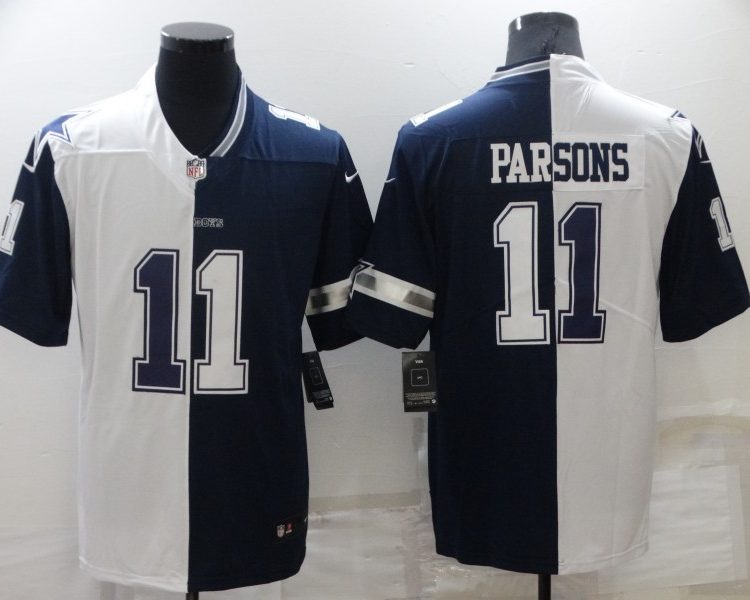 Men's Dallas Cowboys Micah Parsons #11 White/Navy Jersey