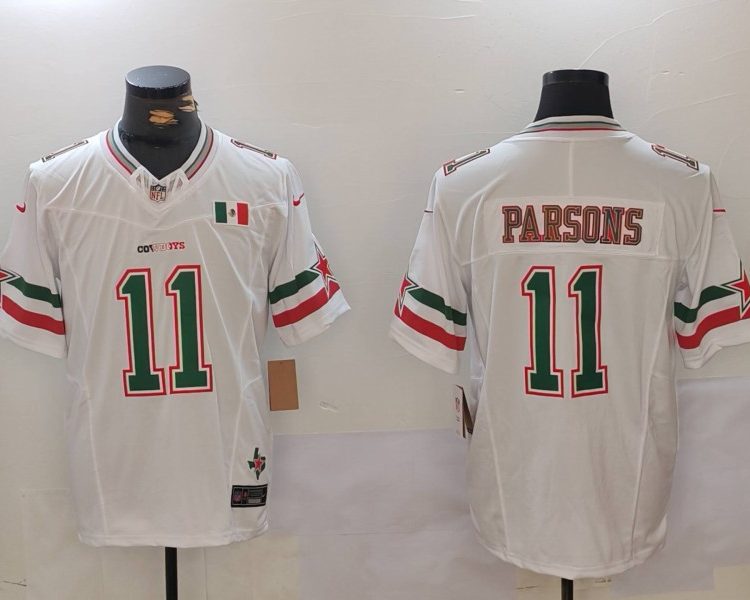 Men's Dallas Cowboys Micah Parsons #11 White Vapor F.U.S.E. Limited Jersey