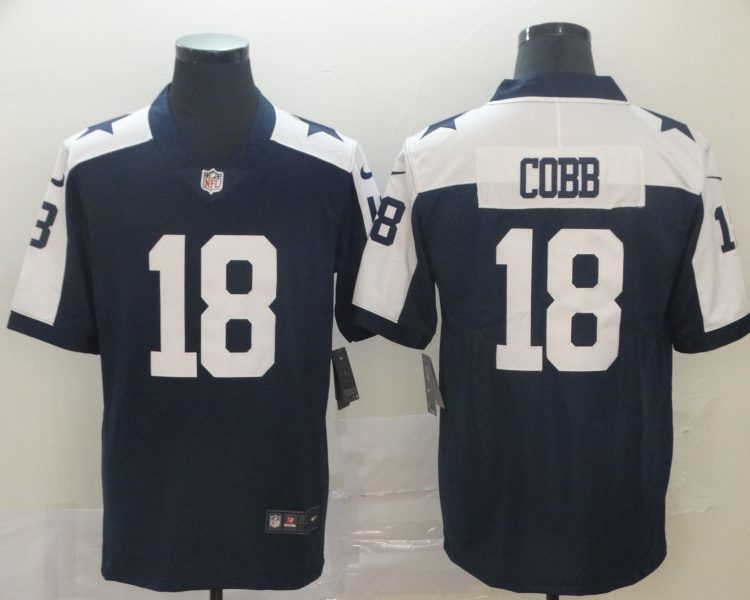 Men's Dallas Cowboys Randall Cobb #18 Navy Jersey