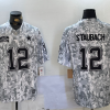 Men's Dallas Cowboys Roger Staubach #12 Arctic Camo 2024 Salute to Service Retired Limited Jersey