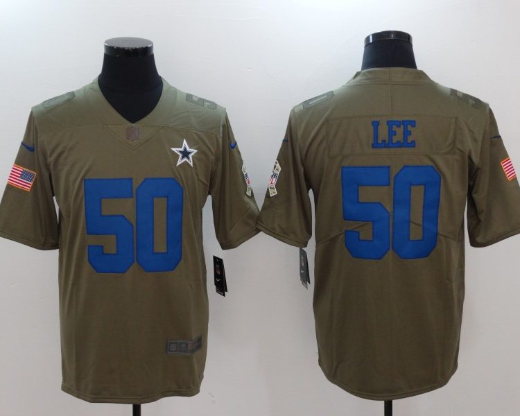 Men's Dallas Cowboys Sean Lee #50 Brown Jersey