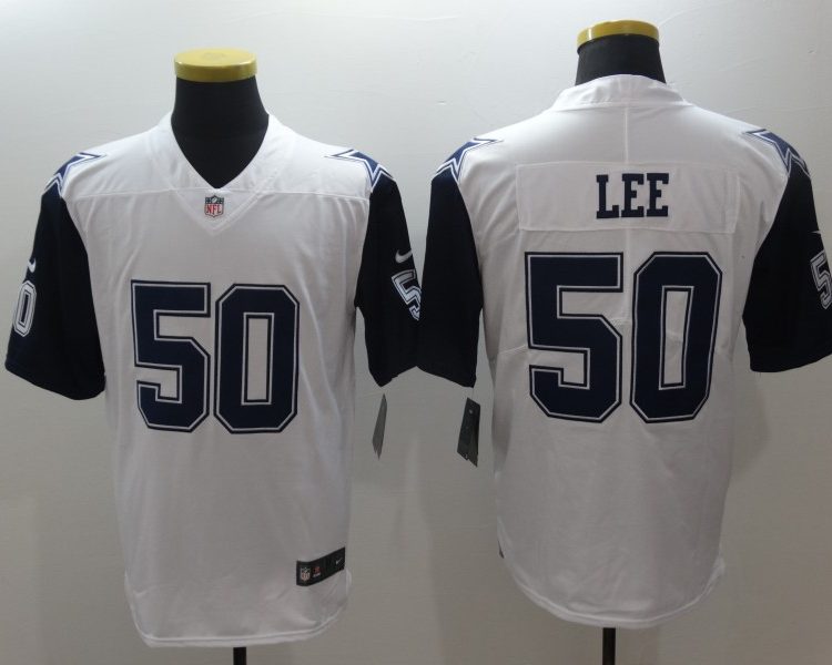 Men's Dallas Cowboys Sean Lee #50 White Jersey