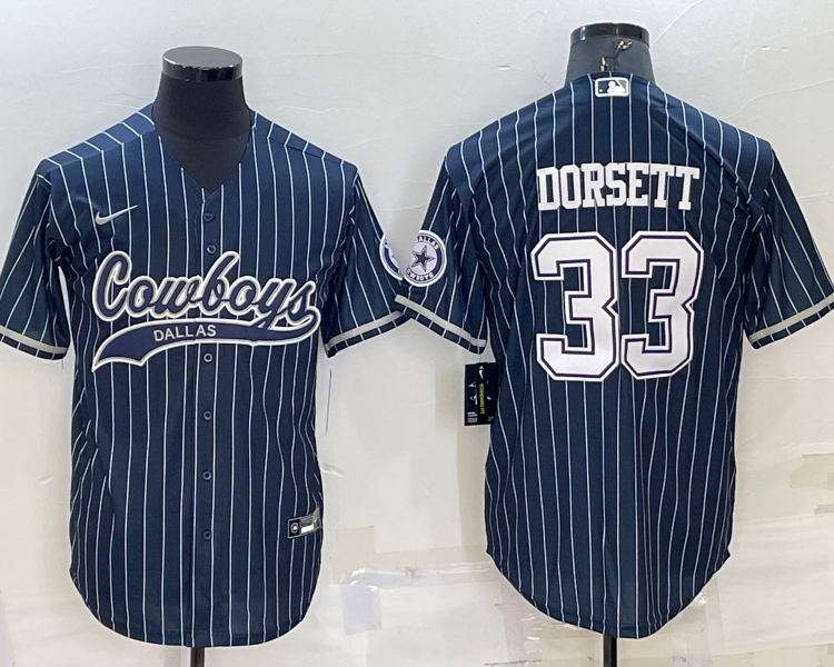 Men's Dallas Cowboys Tony Dorsett #33 Navy Jersey Joint Edition