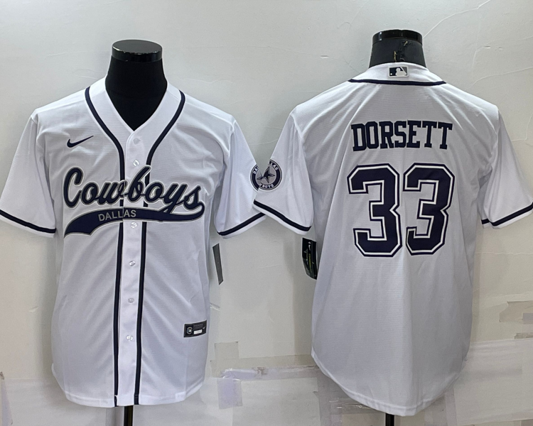 Men's Dallas Cowboys Tony Dorsett #33 White Jersey Joint Edition