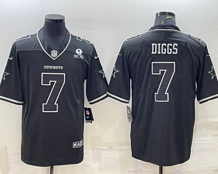 Men's Dallas Cowboys Trevon Diggs #7 Black Legend Jersey