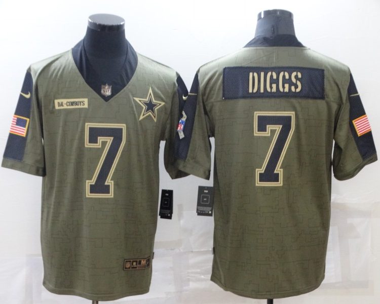Men's Dallas Cowboys Trevon Diggs #7 Brown Jersey