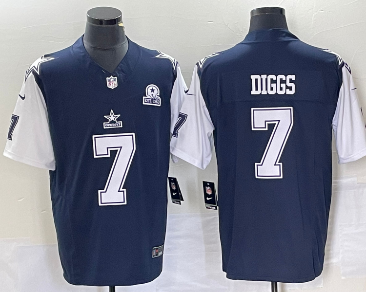 Men's Dallas Cowboys Trevon Diggs #7 Navy Jersey