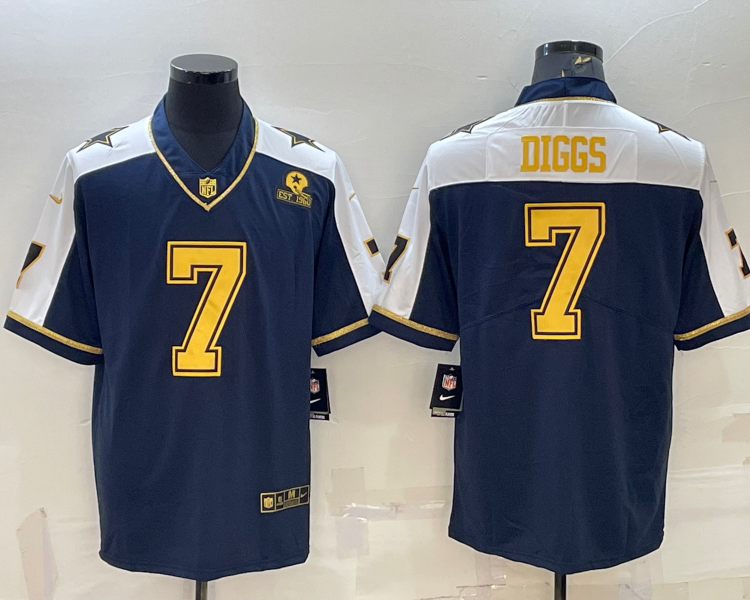 Men's Dallas Cowboys Trevon Diggs #7 Navy Jersey