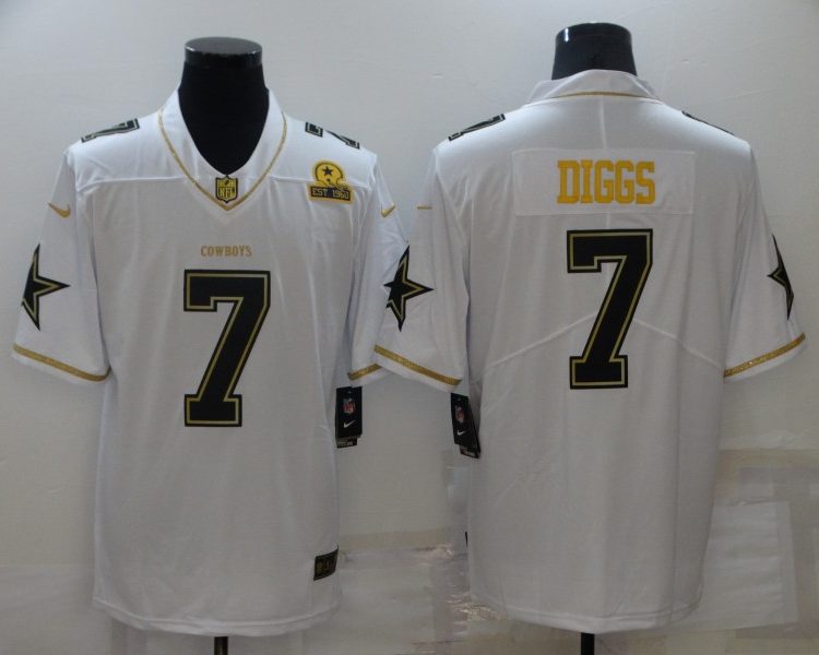 Men's Dallas Cowboys Trevon Diggs #7 White Jersey