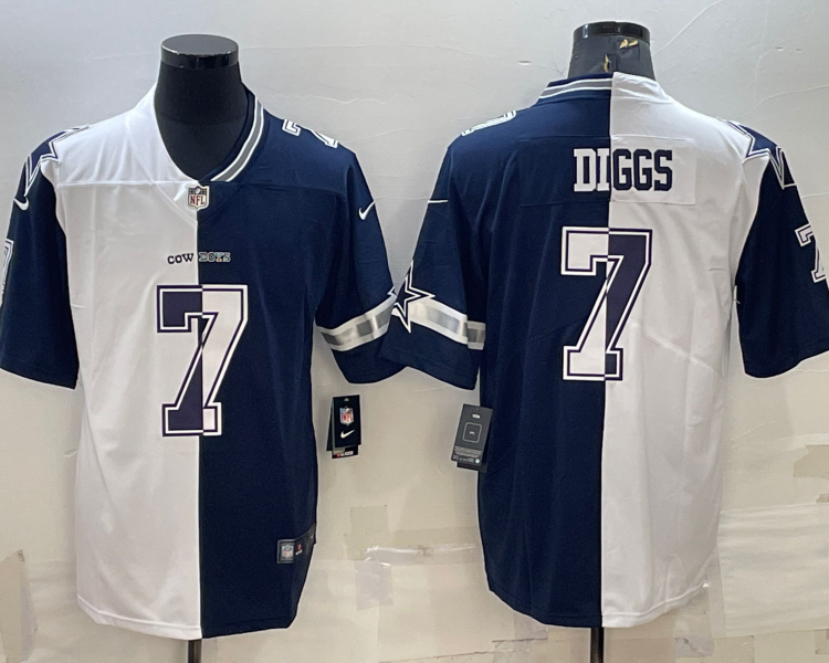 Men's Dallas Cowboys Trevon Diggs #7 White/Navy Jersey