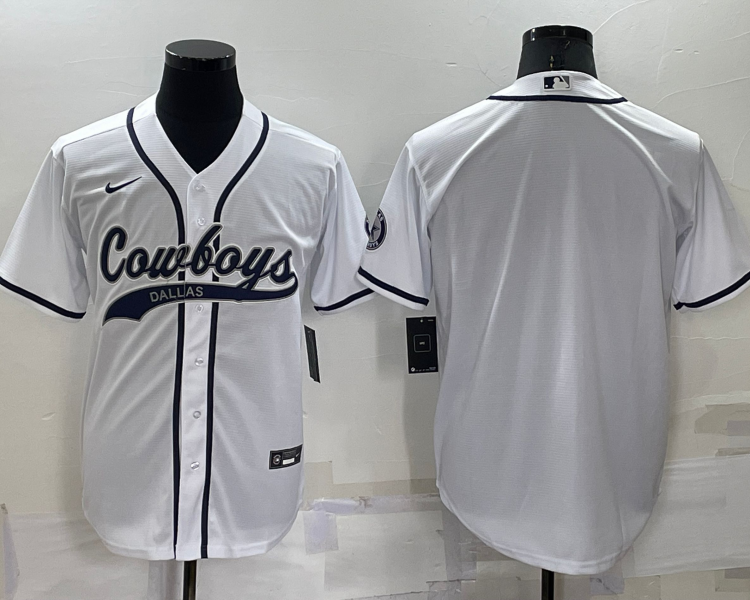 Men's Dallas Cowboys White Blank Jersey
