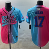 Men's Buffalo Bills Josh Allen #17 Pink/Blue Jersey