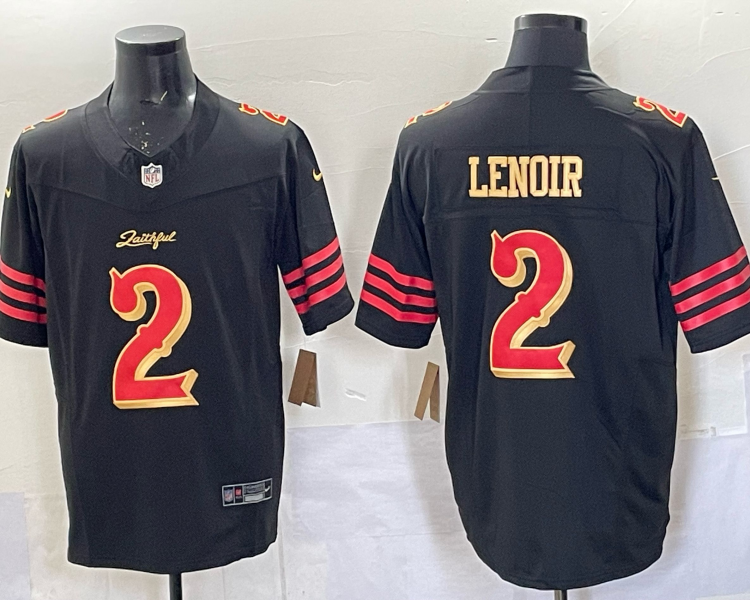Men's San Francisco 49ers Deommodore Lenoir #2 Black 2025 Rivalries Collection Jersey