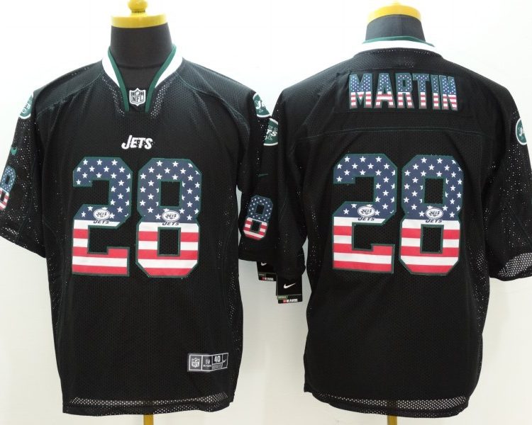Men's New York Jets Curtis Martin #28 Black Jersey