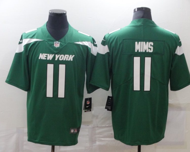 Men's New York Jets Denzel Mims #11 Green Jersey