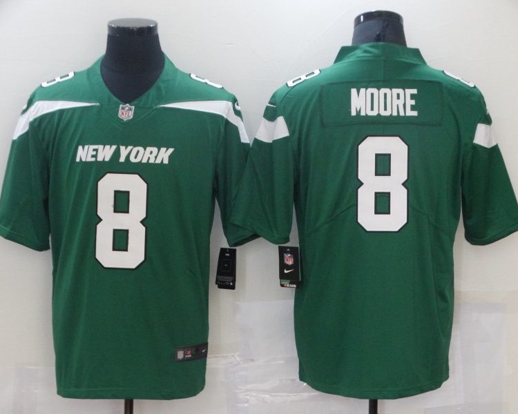 Men's New York Jets Elijah Moore #8 Gotham Green Jersey