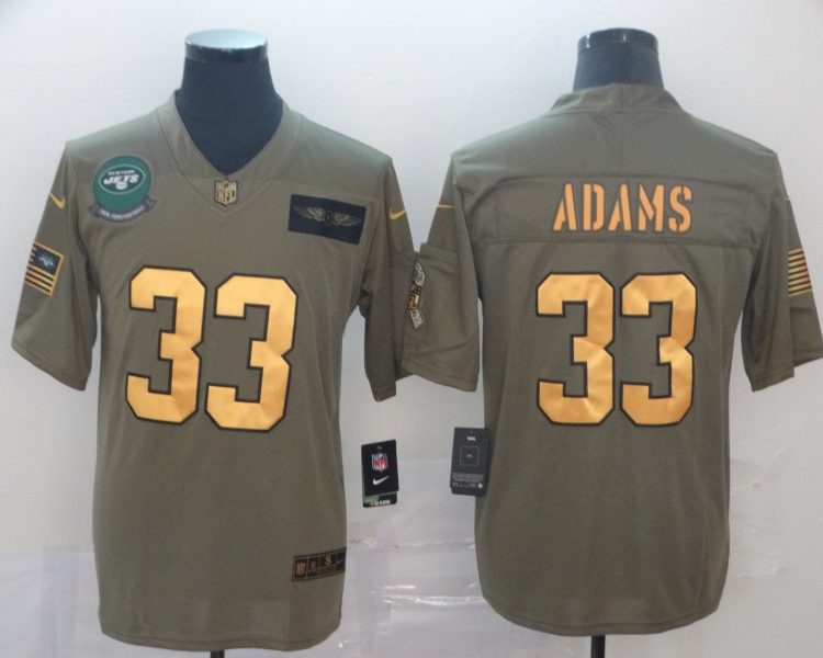 Men's New York Jets Jamal Adams #33 Brown Jersey