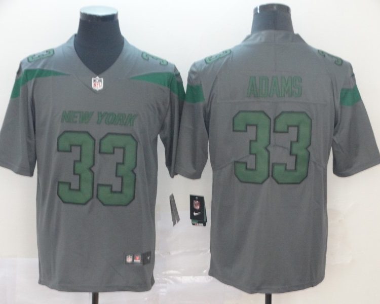 Men's New York Jets Jamal Adams #33 Gray Jersey